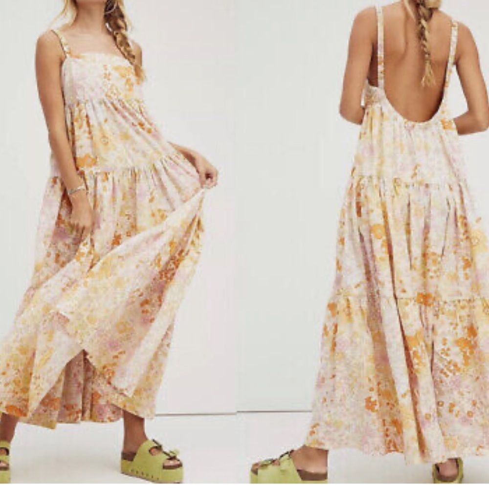 Free People Park Slope Maxi Dress in Light Combo